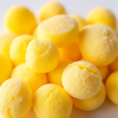 Classic yellow Sherbet Lemon sweets.
