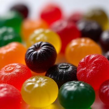 A collection of colourful, chewy Wine Gums.